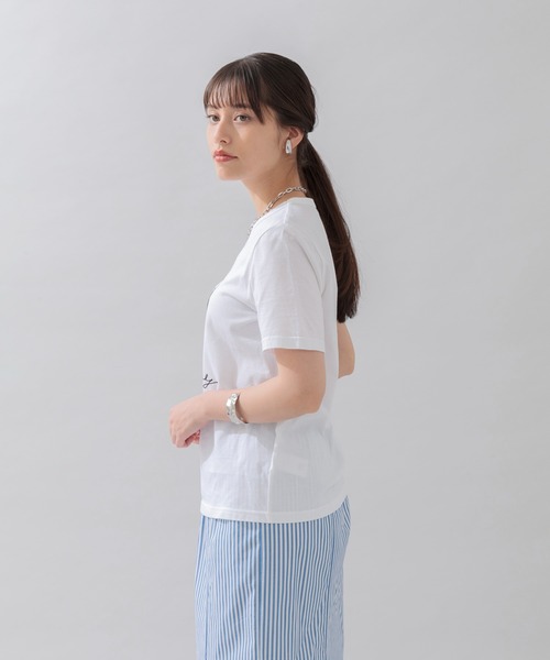 ROSIEE（ロージー）の「ROSIEE 刺繍女の子T（Tシャツ/カットソー・レディース・ホワイト/ブラック・FREE）」の19枚目の写真