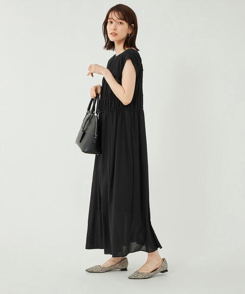 美品【greenlabelrelaxing】2WAY ワンピース セール】襟レース 2WAY 5分袖 ニット ワンピース（ワンピース