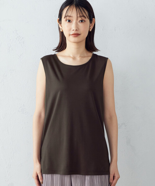 COMME CA ISM（コムサイズム）の「タンクトップ（タンクトップ・レディース・ホワイト/ブラウン・MEDIUM/LARGE）」の14枚目の写真