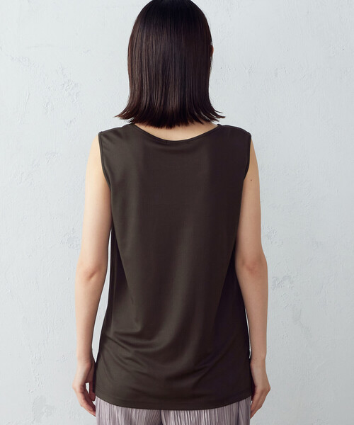 COMME CA ISM（コムサイズム）の「タンクトップ（タンクトップ・レディース・ホワイト/ブラウン・MEDIUM/LARGE）」の12枚目の写真