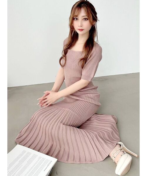 RESEXXY（リゼクシー）の「マーメイドニットワンピース（ワンピース・レディース・ブラック/ピンク/グリーン/ベージュ・FREE）」の20枚目の写真