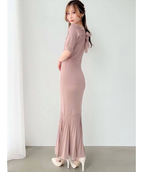 RESEXXY（リゼクシー）の「マーメイドニットワンピース（ワンピース・レディース・ブラック/ピンク/グリーン/ベージュ・FREE）」の13枚目の写真