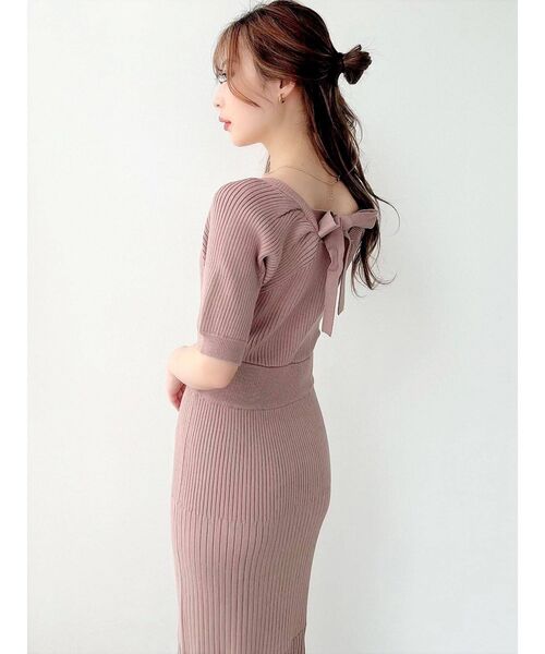 RESEXXY（リゼクシー）の「マーメイドニットワンピース（ワンピース・レディース・ブラック/ピンク/グリーン/ベージュ・FREE）」の16枚目の写真