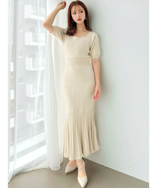 RESEXXY（リゼクシー）の「マーメイドニットワンピース（ワンピース・レディース・ブラック/ピンク/グリーン/ベージュ・FREE）」の11枚目の写真