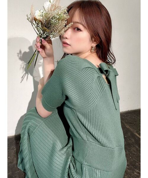 RESEXXY（リゼクシー）の「マーメイドニットワンピース（ワンピース・レディース・ブラック/ピンク/グリーン/ベージュ・FREE）」の7枚目の写真