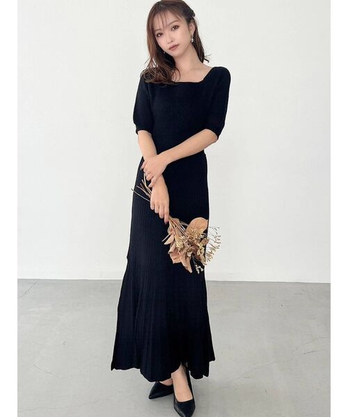 RESEXXY（リゼクシー）の「マーメイドニットワンピース（ワンピース・レディース・ブラック/ピンク/グリーン/ベージュ・FREE）」の12枚目の写真