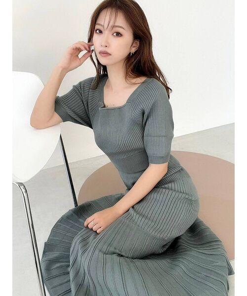 RESEXXY（リゼクシー）の「マーメイドニットワンピース（ワンピース・レディース・ブラック/ピンク/グリーン/ベージュ・FREE）」の18枚目の写真