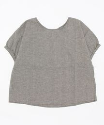 Samansa Mos2 | コットンリネン袖口ギャザーTブラウス(シャツ/ブラウス)