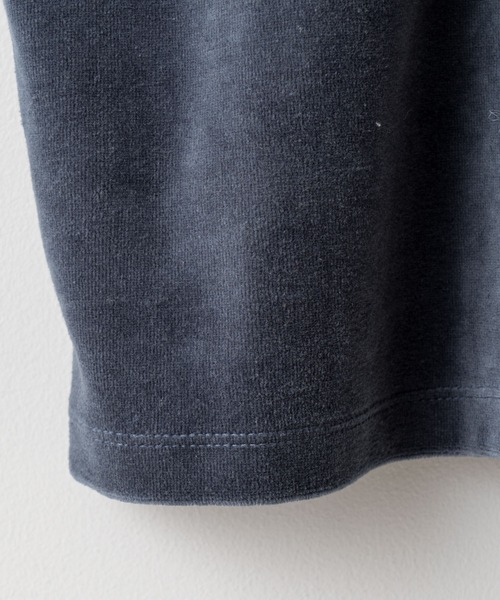 Omekashi（オメカシ）の「【earthy_】オーガニックコットンバックシャンベロアロンT（Tシャツ/カットソー・レディース・チャコールグレー/ベージュ/ブラック・FREE）」の19枚目の写真