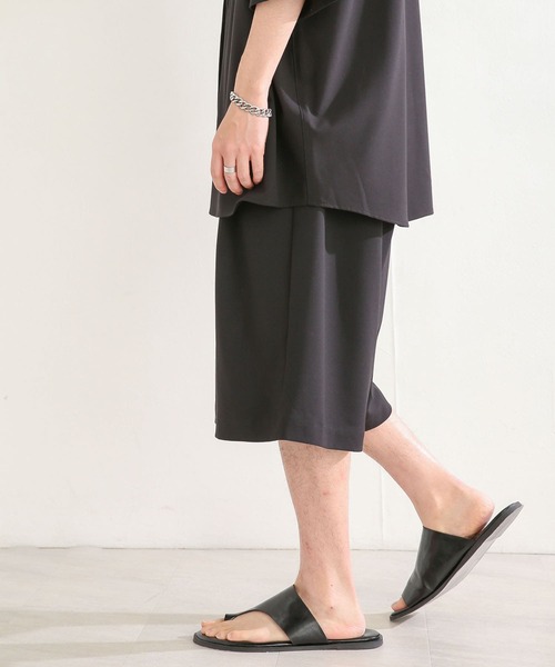 SENSE OF PLACE by URBAN RESEARCH(センスオブプレイスバイアーバンリサーチ)の「『セットアップ対応』 エクストラルーズショートパンツ(その他パンツ・メンズ・ブラック/ライトベージュ・MEDIUM/LARGE)」の14枚目の写真