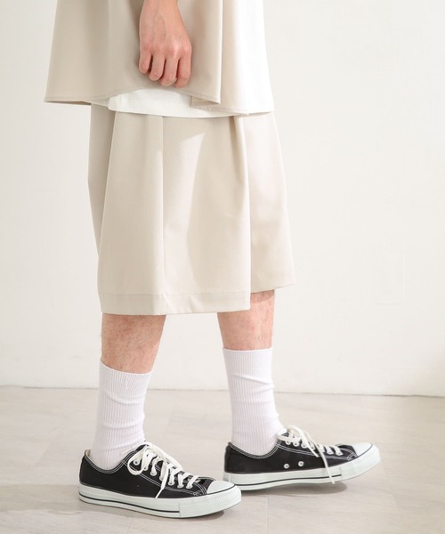 SENSE OF PLACE by URBAN RESEARCH(センスオブプレイスバイアーバンリサーチ)の「『セットアップ対応』 エクストラルーズショートパンツ(その他パンツ・メンズ・ブラック/ライトベージュ・MEDIUM/LARGE)」の18枚目の写真