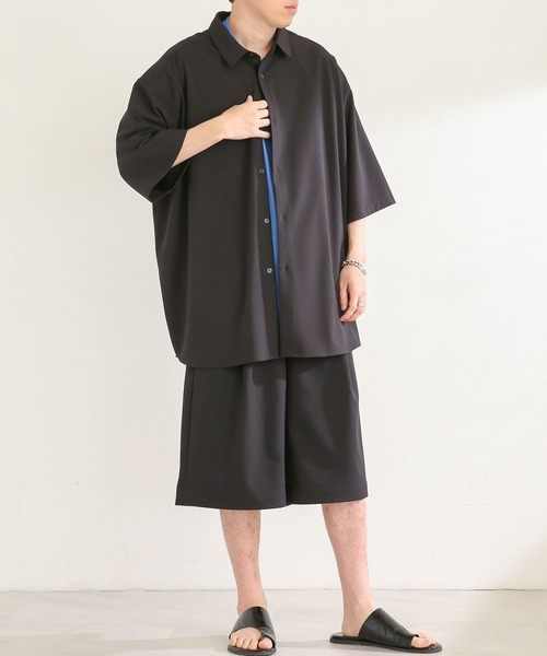 SENSE OF PLACE by URBAN RESEARCH(センスオブプレイスバイアーバンリサーチ)の「『セットアップ対応』 エクストラルーズショートパンツ(その他パンツ・メンズ・ブラック/ライトベージュ・MEDIUM/LARGE)」の6枚目の写真