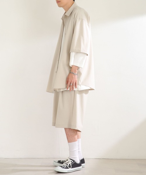 SENSE OF PLACE by URBAN RESEARCH(センスオブプレイスバイアーバンリサーチ)の「『セットアップ対応』 エクストラルーズショートパンツ(その他パンツ・メンズ・ブラック/ライトベージュ・MEDIUM/LARGE)」の21枚目の写真