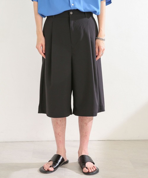 SENSE OF PLACE by URBAN RESEARCH(センスオブプレイスバイアーバンリサーチ)の「『セットアップ対応』 エクストラルーズショートパンツ(その他パンツ・メンズ・ブラック/ライトベージュ・MEDIUM/LARGE)」の4枚目の写真