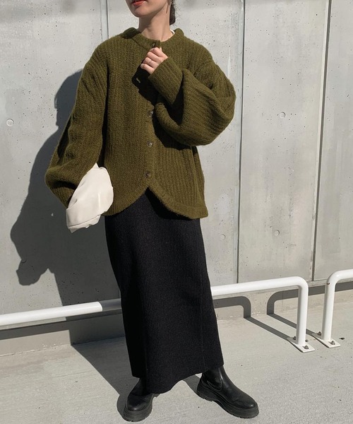 ボリュームスリーブニットカーディガン（カーディガン/ボレロ