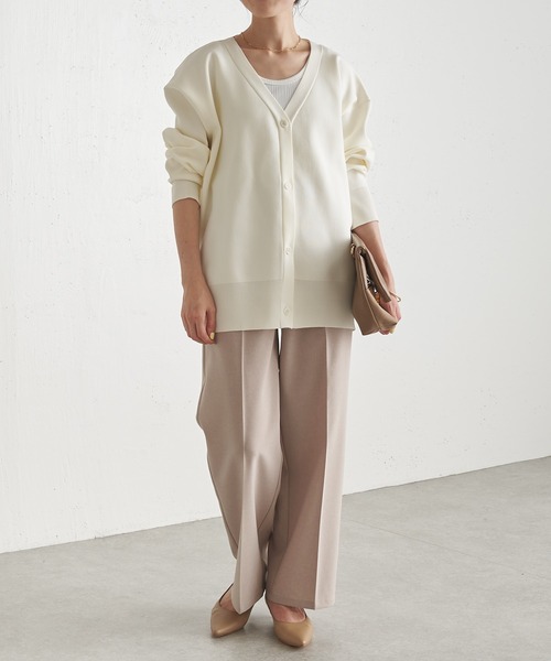 COLLAGE GALLARDAGALANTE（コラージュガリャルダガランテ）の「【OT】程よい抜け感を演出/夏服に羽織れる/Vネックカーディガン/手洗い可（カーディガン/ボレロ・レディース・ホワイト/ブラック/ピンク・FREE）」の13枚目の写真