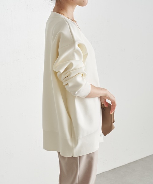 COLLAGE GALLARDAGALANTE（コラージュガリャルダガランテ）の「【OT】程よい抜け感を演出/夏服に羽織れる/Vネックカーディガン/手洗い可（カーディガン/ボレロ・レディース・ホワイト/ブラック/ピンク・FREE）」の14枚目の写真