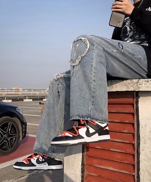 MGV(エムジーヴィー)の「リメイク風デニムパンツ(デニムパンツ・メンズ・ブルー・MEDIUM/LARGE/X-LARGE)」の4枚目の写真
