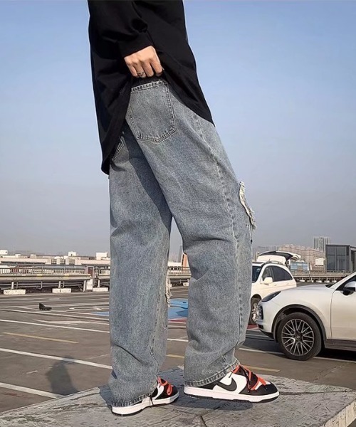 MGV(エムジーヴィー)の「リメイク風デニムパンツ(デニムパンツ・メンズ・ブルー・MEDIUM/LARGE/X-LARGE)」の11枚目の写真