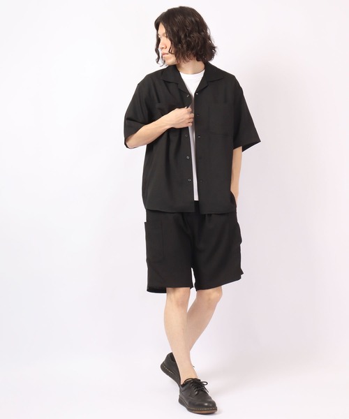 ROOT THREE(ルートスリー)の「ROOT THREE ストレッチ ポリエステル イージー ワイド カーゴ ショートパンツ(カーゴパンツ・メンズ・ブラック/ブラウン/カーキ・M/LL/L)」の18枚目の写真