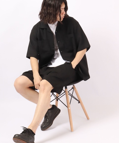 ROOT THREE(ルートスリー)の「ROOT THREE ストレッチ ポリエステル イージー ワイド カーゴ ショートパンツ(カーゴパンツ・メンズ・ブラック/ブラウン/カーキ・M/LL/L)」の12枚目の写真
