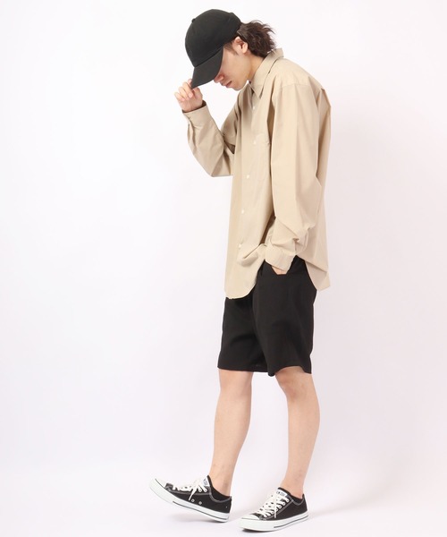 ROOT THREE(ルートスリー)の「ROOT THREE ストレッチ ポリエステル イージー ワイド カーゴ ショートパンツ(カーゴパンツ・メンズ・ブラック/ブラウン/カーキ・M/LL/L)」の15枚目の写真