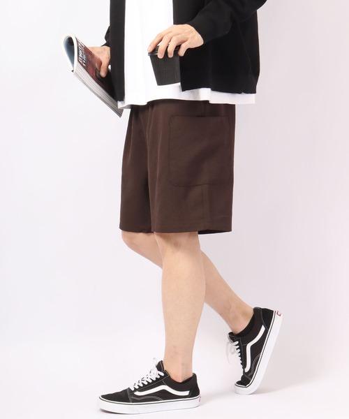 ROOT THREE(ルートスリー)の「ROOT THREE ストレッチ ポリエステル イージー ワイド カーゴ ショートパンツ(カーゴパンツ・メンズ・ブラック/ブラウン/カーキ・M/LL/L)」の22枚目の写真