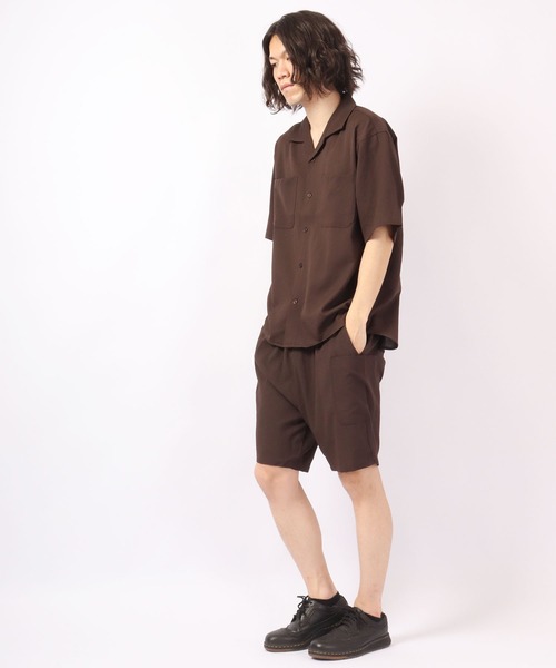 ROOT THREE(ルートスリー)の「ROOT THREE ストレッチ ポリエステル イージー ワイド カーゴ ショートパンツ(カーゴパンツ・メンズ・ブラック/ブラウン/カーキ・M/LL/L)」の19枚目の写真
