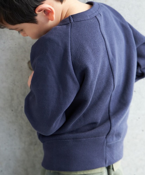 MAKE YOUR DAY（メイクユアデイ）の「リメイクロゴ裏起毛トレーナー■80～140cm（スウェット・キッズ・ブラウン/ネイビー・80/90/100/110/120/130/140）」の8枚目の写真