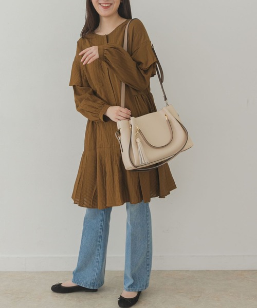 RODE SKO（ロデスコ）の「ワイド4WAYトートバッグ（トートバッグ・レディース・ベージュ/ブラック/ホワイト系その他・ONE）」の6枚目の写真