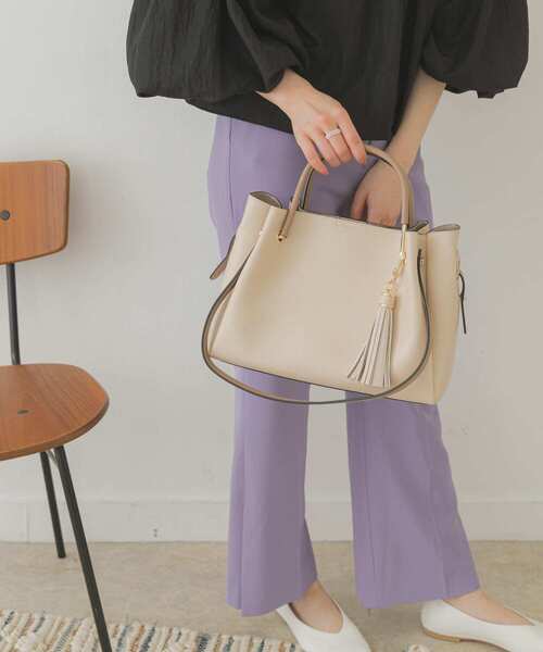 RODE SKO（ロデスコ）の「ワイド4WAYトートバッグ（トートバッグ・レディース・ベージュ/ブラック/ホワイト系その他・ONE）」の10枚目の写真