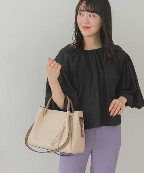 RODE SKO（ロデスコ）の「ワイド4WAYトートバッグ（トートバッグ・レディース・ベージュ/ブラック/ホワイト系その他・ONE）」の13枚目の写真