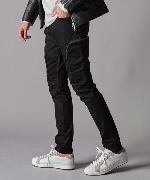 HALB（ハルプ）の「【HALB】タイトフィット ストレッチ バイカーカーゴ