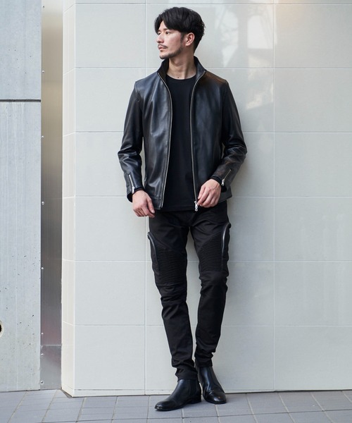 HALB（ハルプ）の「【HALB】タイトフィット ストレッチ バイカー