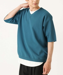 a.v.v | 【2SET】カットソー付きカノコVネックニット(ニット/セーター)