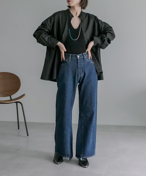 mystic（ミスティック）の「[otonamystic] カシュクールシャツ（シャツ/ブラウス・レディース・ブラック/アイボリー・FREE）」の3枚目の写真