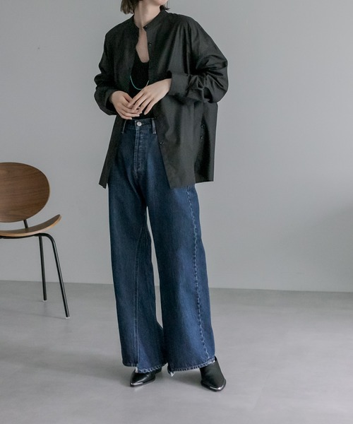 mystic（ミスティック）の「[otonamystic] カシュクールシャツ（シャツ/ブラウス・レディース・ブラック/アイボリー・FREE）」の5枚目の写真