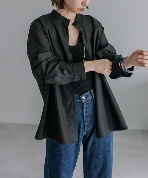 mystic（ミスティック）の「[otonamystic] カシュクールシャツ（シャツ/ブラウス・レディース・ブラック/アイボリー・FREE）」の8枚目の写真