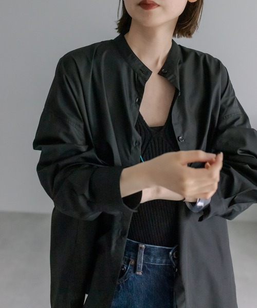 mystic（ミスティック）の「[otonamystic] カシュクールシャツ（シャツ/ブラウス・レディース・ブラック/アイボリー・FREE）」の9枚目の写真