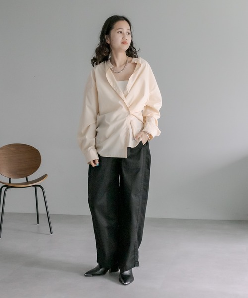 mystic（ミスティック）の「[otonamystic] カシュクールシャツ（シャツ/ブラウス・レディース・ブラック/アイボリー・FREE）」の10枚目の写真