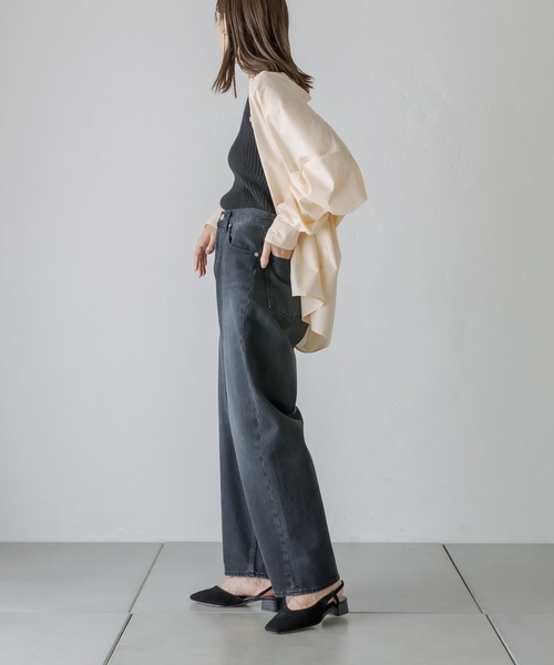 mystic（ミスティック）の「[otonamystic] カシュクールシャツ（シャツ/ブラウス・レディース・ブラック/アイボリー・FREE）」の21枚目の写真