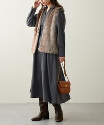 natural couture | 2022AWアイテム/WEB限定カラーあり/スキッパー衿お上品ワンピース(ワンピース)