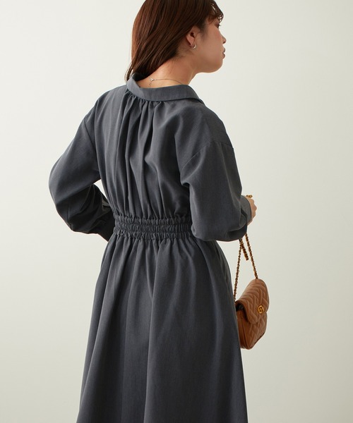 natural couture(ナチュラルクチュール)の「2022AWアイテム/WEB限定カラーあり/スキッパー衿お上品ワンピース(ワンピース・レディース・パープル/イエロー/その他1/その他2/ブラック系その他・FREE)」の13枚目の写真