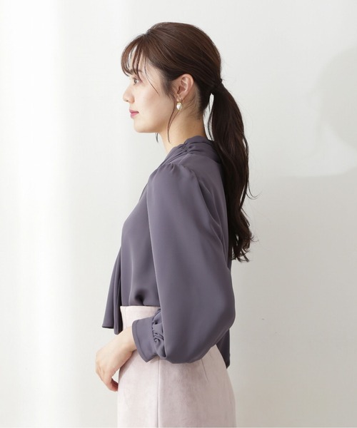 PROPORTION BODY DRESSING（プロポーションボディドレッシング）の「パールボウタイブラウス / 1212210904（シャツ/ブラウス・レディース・ダークグレー/ホワイト系その他/ベージュ・MEDIUM/SMALL）」の11枚目の写真