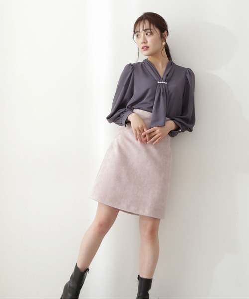 PROPORTION BODY DRESSING（プロポーションボディドレッシング）の「パールボウタイブラウス / 1212210904（シャツ/ブラウス・レディース・ダークグレー/ホワイト系その他/ベージュ・MEDIUM/SMALL）」の5枚目の写真