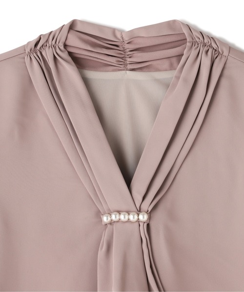 PROPORTION BODY DRESSING（プロポーションボディドレッシング）の「パールボウタイブラウス / 1212210904（シャツ/ブラウス・レディース・ダークグレー/ホワイト系その他/ベージュ・MEDIUM/SMALL）」の20枚目の写真