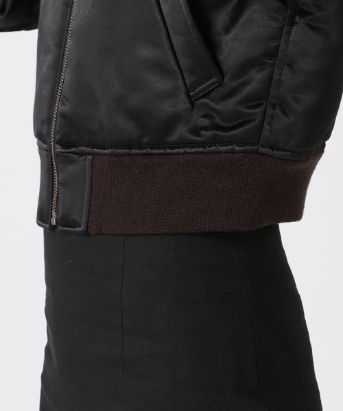 EDIT. FOR LULU(エディットフォールル)の「CNヴィンテージサテンショートブルゾン(ミリタリージャケット・レディース・ブラック・FREE)」の19枚目の写真