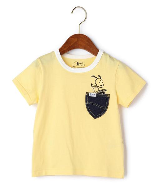 green label relaxing(グリーンレーベルリラクシング)の「【KIDS】LEE×PEANUTS ポケットTシャツ(Tシャツ/カットソー・キッズ・イエロー・100cm/110cm/120cm/130cm)」の1枚目の写真