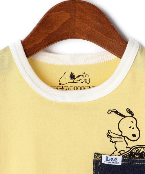 green label relaxing(グリーンレーベルリラクシング)の「【KIDS】LEE×PEANUTS ポケットTシャツ(Tシャツ/カットソー・キッズ・イエロー・100cm/110cm/120cm/130cm)」の3枚目の写真