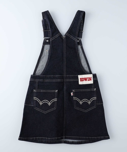 EDWIN(エドウィン)の「【EDWIN】オーバーオールスカート(サロペット/オーバーオール・キッズ・ダークインディゴブルー・120/130/140)」の7枚目の写真
